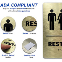 Targa in Alluminio e Acciaio Inox con Braille Inciso UV Personalizzato, Segnaletica Tattile Accessibile per Scuole, Ospedali, Stazioni Ferroviarie e Porte Pubbliche, Spessore 1mm
