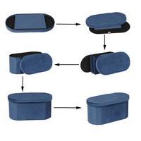 Bailey Factory Chaise de rangement personnalisée Meubles de rangement pliants pouf pouf chaise de rangement avec pouf avec pouf