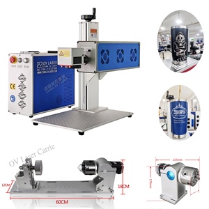 Láser Galvo <span class=keywords><strong>de</strong></span> CO2 para Grabado en Metal, Madera y Acrílico con Recubrimiento en Polvo, Máquina Láser con Eje Rotatorio - Product Image 2