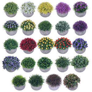 Falso fiore erba palla plastica Bonsai fiori artificiali simulazione pianta verde ripristino modi antichi arredamento per la casa - Product Image 3