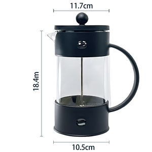 Cafetière française écologique brise-thé en verre avec tasse à main filtre à pression pour café et thé - Product Image 6