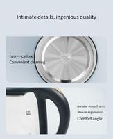 Bouilloire électrique en verre de grande capacité 2L, contrôle de la température, maintien au chaud, design pliable pour faire bouillir l'eau, portable pour la maison