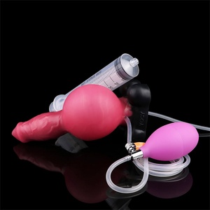 Squirting Inflatable Soft Silicone Anal Plug Ejaculating Adult Sex Toys with Strong Suction Cup Animal <b>Dildo</b> Suitable for Women - Product Image 3