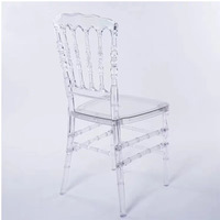 Chaise pivotante de luxe en acrylique, transparente, siège fantôme, de cérémonie de mariage, en acrylique