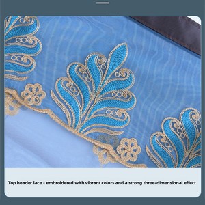 Cortina Magnética de Malla Tejida Moderna con Bordado para Puerta, Mosquitera Decorativa Personalizable de Poliéster para Patio - Product Image 4