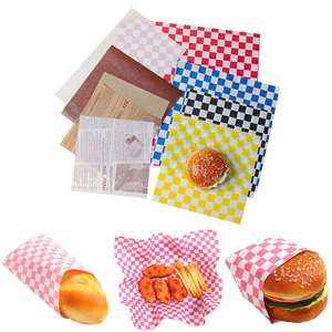 Factory Wholesale Custom Logo Size Biodegradable Food Grade PE Coated <b>Paper</b> for Cookie Hamburger - Product Image 1