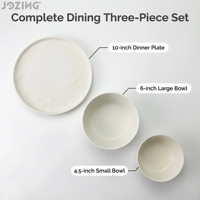 Vaisselle jetable en céramique texturée classique en gros – Assiettes et bols en porcelaine à motif ondulé nordique pour restaurants et hôtels
