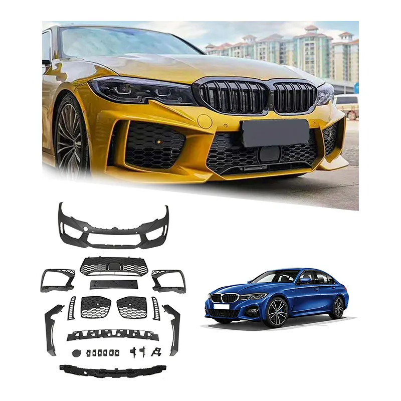 Car Accessories Carbon Fiber Car Auto Parts Bumper Body Kits Facelift Front Bumper For BMW G20 G28 3 Series To M8 Style