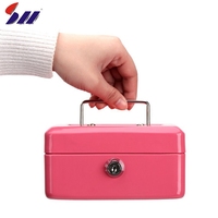Coffret de sécurité miniature en métal verrouillable avec code, mignon, pour argent liquide, 150*118*80 mm