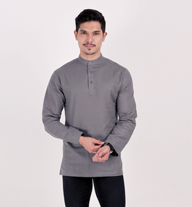 Kurta Malese da Uomo con Colletto alla Coreana, in Cotone, Stile Tradizionale Malese, Design Moderno - Product Image 5