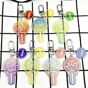 Vente en gros de porte-clés en acrylique double face personnalisés avec votre propre logo <span class=keywords><strong>Bt21</strong></span> Kpop - Product Image 2
