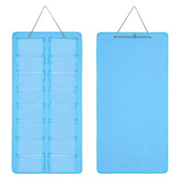 Organisateur de lunettes mural anti-poussière suspendu, 16 emplacements en feutre, support pour lunettes de soleil avec crochet en métal et corde robuste