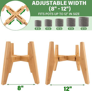 Soporte <span class=keywords><strong>de</strong></span> Bambú Moderno y Ajustable <span class=keywords><strong>para</strong></span> <span class=keywords><strong>Plantas</strong></span> y Flores, Exhibidor <span class=keywords><strong>de</strong></span> Macetas <span class=keywords><strong>para</strong></span> Interiores, Estante <span class=keywords><strong>para</strong></span> Macetas <span class=keywords><strong>de</strong></span> 8-12 Pulgadas - Product Image 6