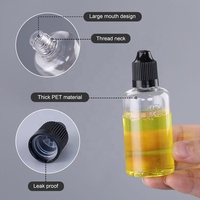 Vente de flacons compte-gouttes en plastique PET transparents, vides, rechargeables, de haute qualité, pour animaux de compagnie, 10 ml, 15 ml, 30 ml
