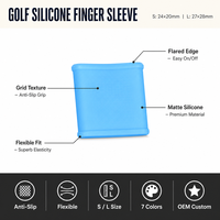 Sarung Jari Golf Karet Anti-Selip Tahan Air Fleksibel Logo Warna Kustom OEM Indoor Outdoor