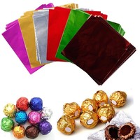 Emballages de bonbons au chocolat de qualité alimentaire feuilles de papier aluminium de couleur personnalisée pour les barres de chocolat imprimées et enduites