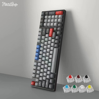 Rgb retro switch tablet pelangi, keyboard Mekanikal makro backlit transparan untuk win ios switch pc