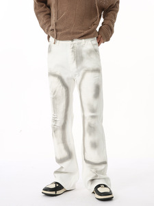 Pantalones vaqueros de mezclilla para hombre con anís, hisopo, regaliz y menta, corte ajustado, venta al por mayor - Product Image 3