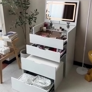 Vente en gros de coiffeuse armoire intégrée armoire de rangement de petite taille table de maquillage meubles de chambre à coucher nouvelle table de maquillage - Product Image 1