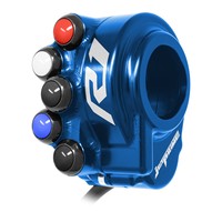 Cubierta de control del acelerador con interruptor integrado en el manillar para Yamaha YZF-R1 (Azul)