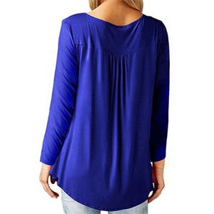 Oemtailor เสื้อเบลาส์ลำลองสำหรับผู้หญิงผ้าชีฟอง100% คอวีไซส์ใหญ่พิเศษเป็นมิตรต่อสิ่งแวดล้อมสำหรับฤดูร้อน - Product Image 4