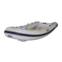 Bateau gonflable Kaboats gris clair pour la famille, bateau à rames gonflable, kayak, bateau de pêche en rivière, bateau gonflable en PVC Hypalon avec moteur
