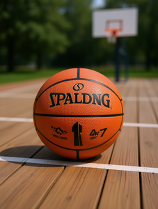 Spalding <b>Basketball</b> Size 7 Composite <b>Leather</b> Durable Indoor Outdoor Use - Product Image 2