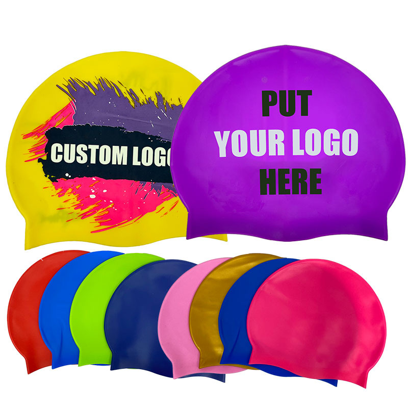 Multi Color Silicone Waterproof Swimming Cap