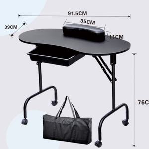 Portable <b>Folding</b> Station <b>Desk</b> Movable for Home Spa Beauty Salon Nail Salon Manicure Table - Product Image 6