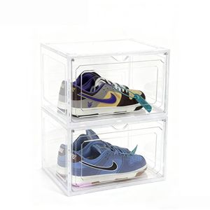 Vitrine transparente pour baskets Armoire à chaussures empilable pour baskets Stockage en gros avec porte magnétique - Product Image 1
