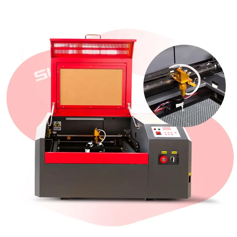 4040 Mini CO2 Stamp Laser Engraving Machine Laser Engraver Cutter 40W 50W 60W for Nonmetal Handicraft Articles Processing