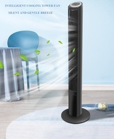 Intelligenter Touchscreen Schwarzer Fernbedienungs-Bodenventilator mit Timer 36-Zoll Elektrischer Turmventilator für Hotels