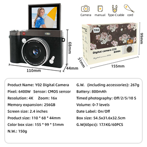 Appareil photo numérique pour enfants, caméra vidéo 4K, enregistreur vidéo, appareil photo compact portable mini pour enfants, cadeau - Product Image 2