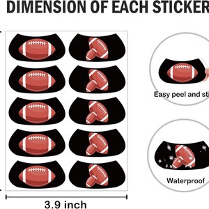Máscaras para los ojos con temática de fútbol, accesorios para juegos de fiesta, diseño negro con pelota roja para niños y adultos, uso en eventos divertidos - Product Image 3