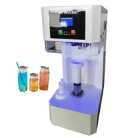 Machine de scellage électrique commerciale blanche pour canettes, scelleuse de boissons en aluminium pour animaux de compagnie, machine à sceller les gobelets pour thé au lait et jus