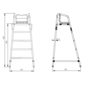 <span class=keywords><strong>Chaise</strong></span> de sauveteur en acier inoxydable 304, résistante à la corrosion, à large champ de vision, facile à installer, pour le bord de la <span class=keywords><strong>piscine</strong></span> - Product Image 6