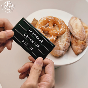 Ensemble de panneaux de menu interchangeables, porte-liste de prix de table avec lettres magnétiques/enfichables pour café, restaurant, pâtisserie - Product Image 4