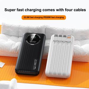 Baterías Externas Portátiles de Alta Calidad con Logotipo Personalizado, 20000mAh 10000mAh, Pantalla Digital, Carga Rápida PD22.5W, con Cables - Product Image 3