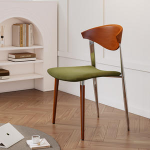 Vintage Solid Wood Dining Chair Big C <b>Backrest</b> Living Room Home Retro Style Adult Use - Product Image 1