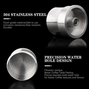 1Pod 1Tamper Set Capsule en acier inoxydable réutilisable avec Tamper Fit For <span class=keywords><strong>ILLY</strong></span> Coffee Maker Refillable Coffee Filter Kit - Product Image 4