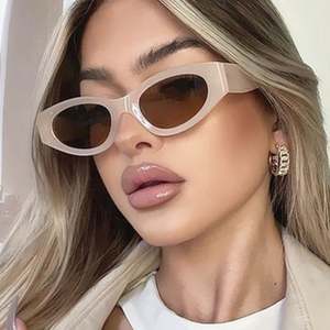 Lunettes de soleil rétro pour femmes 2021, monture petite, couleur bonbon, marron, style œil de chat - Product Image 2