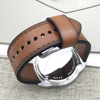 Montre chronographe à cadran vert avec chiffres arabes, mouvement original, cristal saphir, bracelet en cuir FS, montre sport pour homme
