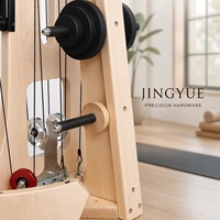 Tour de poulies multifonction en bois d'érable Jingyue pour Pilates, musculation, fitness, exercices de yoga et système d'extension