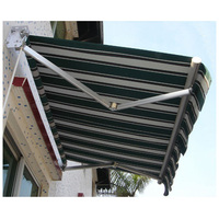 Auvent rétractable manuel à bras pliable en tissu polyester, protection solaire, prix de gros abordable
