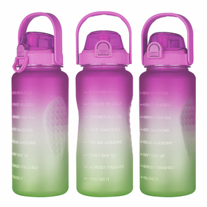Amazon top seller BPA free 1gallon/2.2L PETG plastic water bottle with portable handle customized color eco friendly