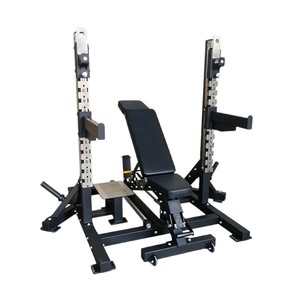 Rack de <span class=keywords><strong>musculation</strong></span> multifonctionnel 3-en-1 en acier, banc de <span class=keywords><strong>musculation</strong></span> réglable, rack à squats robuste, combo pour entraînement de force à domicile - Product Image 5