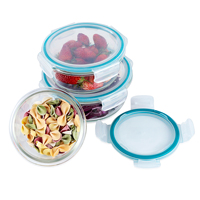 Boîte à Bento en verre de récipient de vide de diviseur de déjeuner avec la mesure