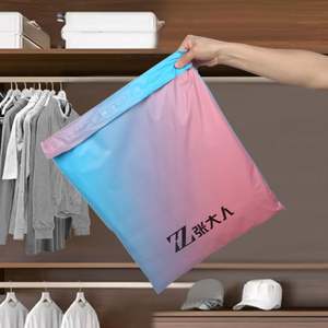 Sac d'expédition en polyéthylène (PE) à gradient de couleur personnalisé avec logo OEM, sac d'emballage express pour courrier, échantillon gratuit - Product Image 2