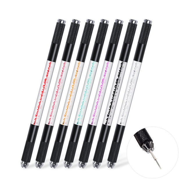Double Sided Manual Microblading Pen Eyebrow Eyeliner Lip Permanent Makeup Tattoo Hand Tool