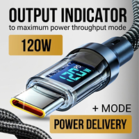 Kabel Charger Tipe C Super Luxe 120W/100W Pengisian Cepat Grosir, Transfer Data 480Mbps untuk Pengisi Daya Ponsel